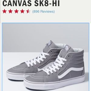 Women’s gray high top vans!